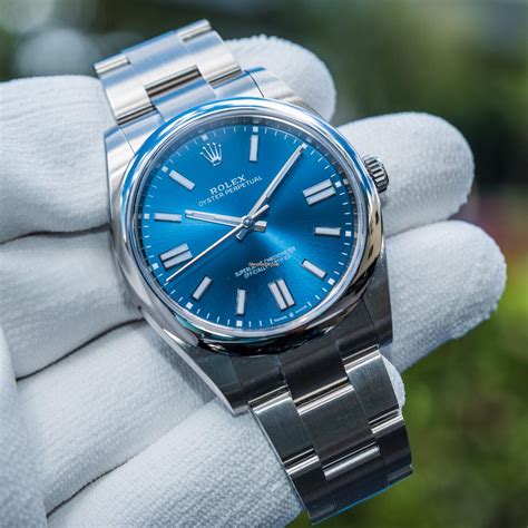 rolex perpetual 41 blue|Rolex oyster perpetual price guide.